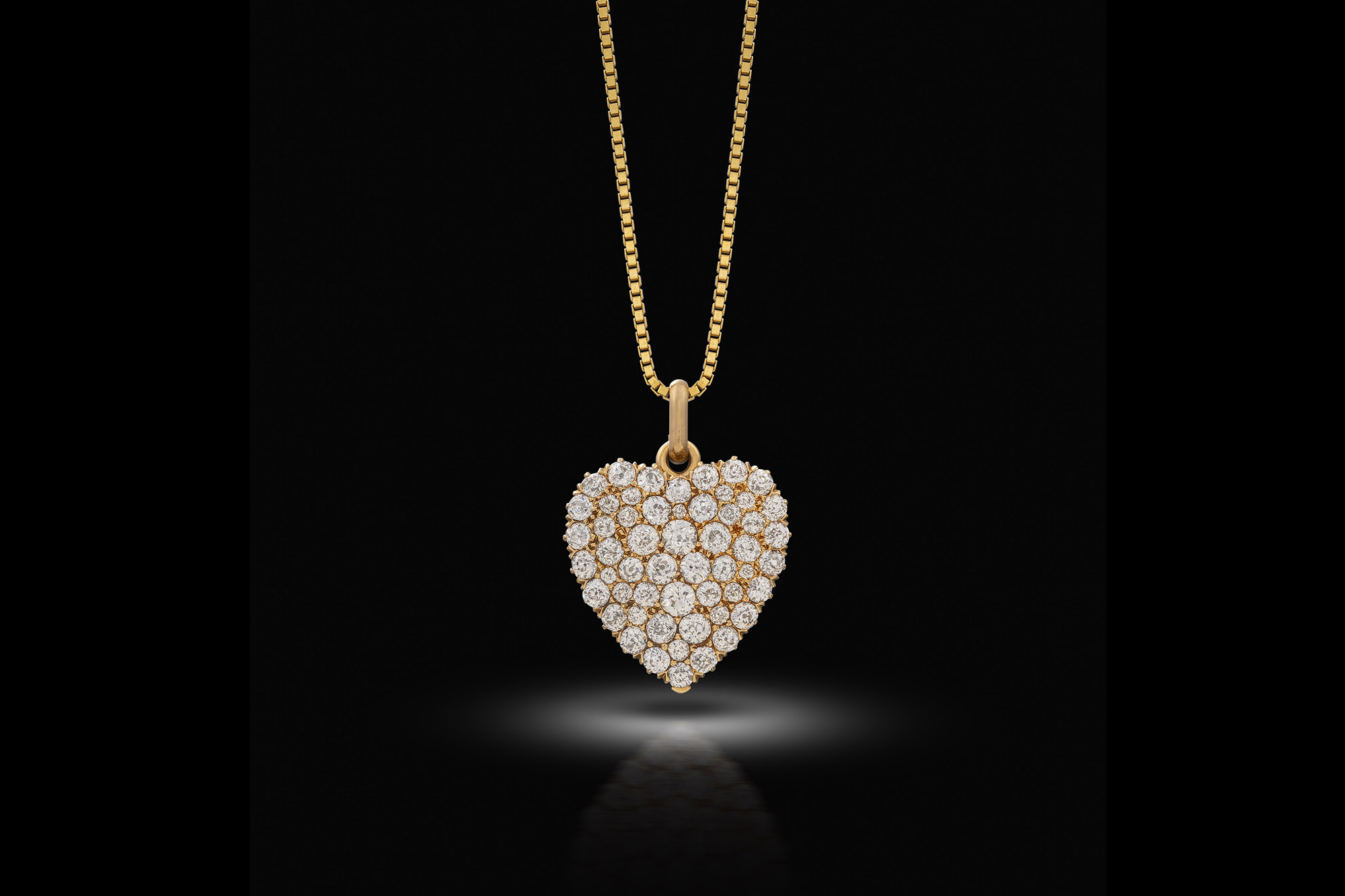 Diamond and Gold Heart Pendant