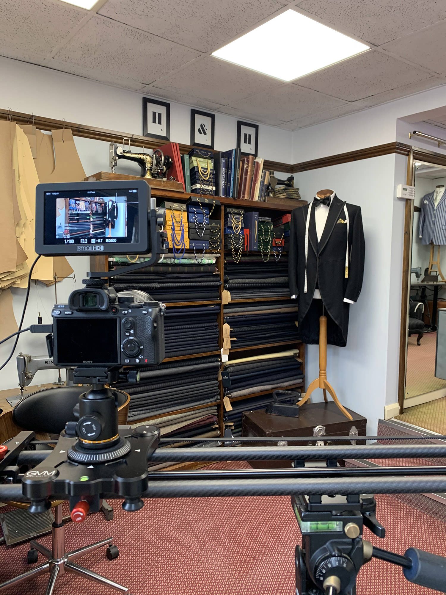 videography in tailor shop